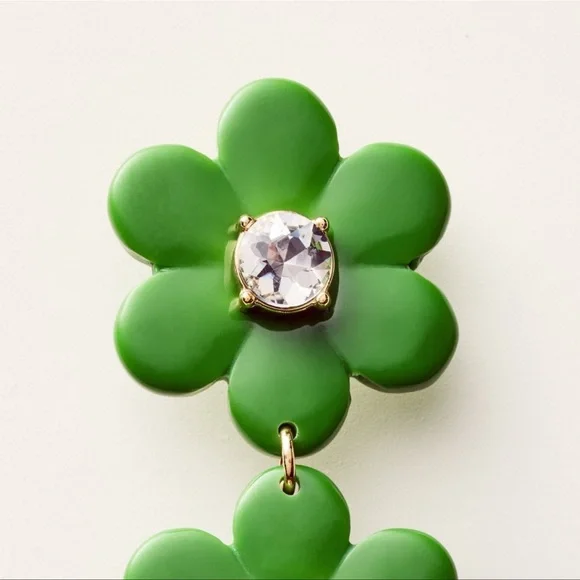 NWT Kate spade X Target floral linear Earrings SET OF 2 navy and green - Picture 4 of 15